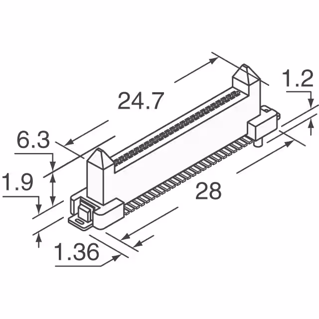 PM1F050VDA JAE Electronics  Matrices de type bord Mezzanine (carte à carte)